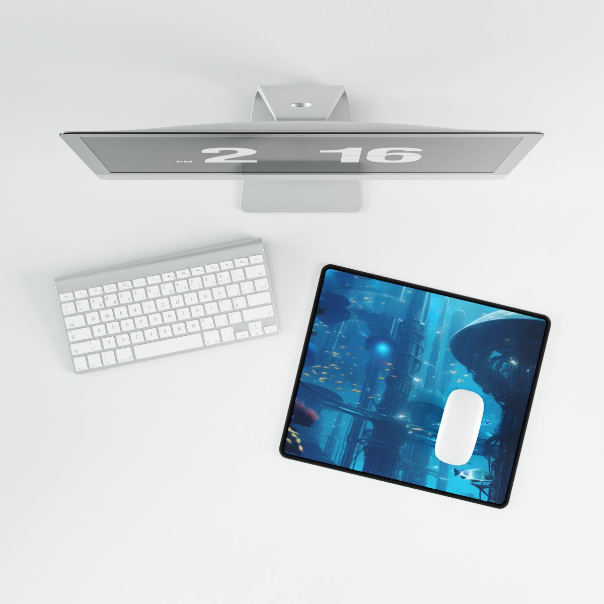 Underwater City of the Future: Submerged Metropolis - Desk Mat