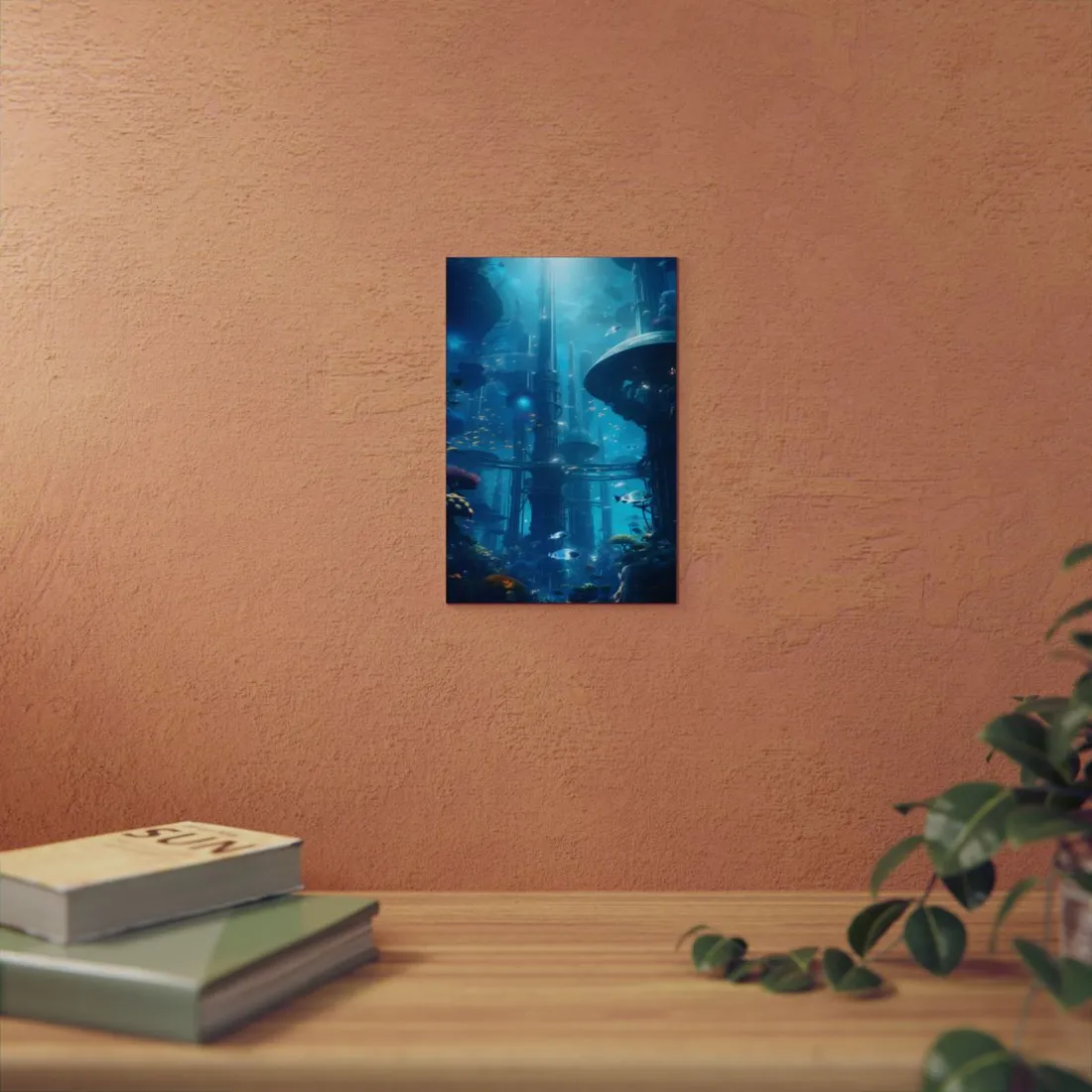 Underwater City of the Future: Submerged Metropolis - Metal Poster