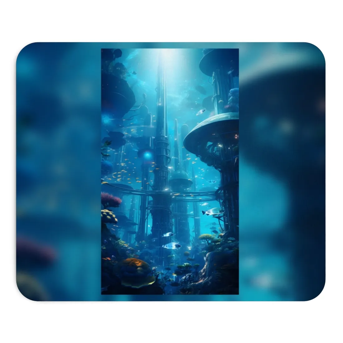 Underwater City of the Future: Submerged Metropolis - Mouse Pad