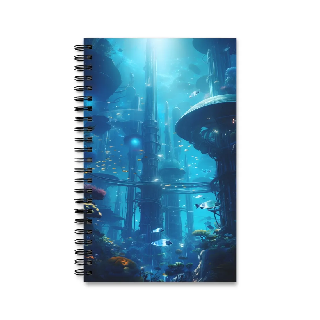 Underwater City of the Future: Submerged Metropolis - Spiral Notebook