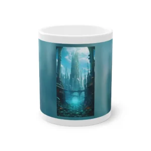 Glowing Spired Sea City Mug