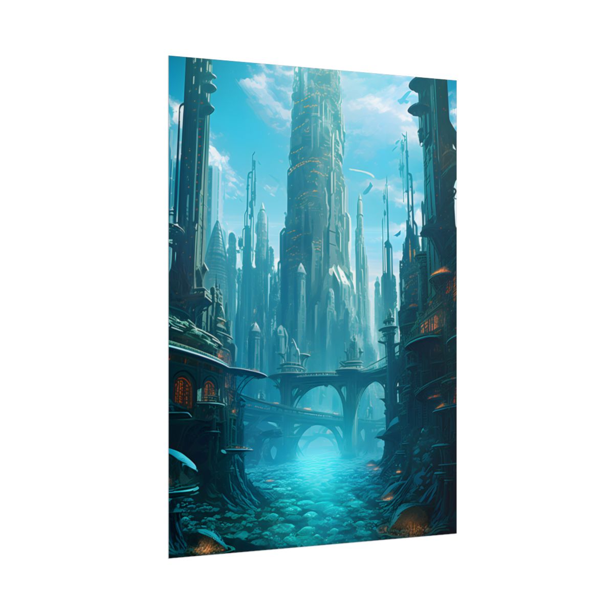 Underwater City of Tomorrow: Futuristic Metropol - Poster