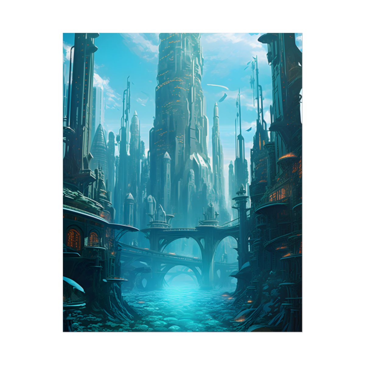 Underwater City of Tomorrow: Futuristic Metropol - Poster
