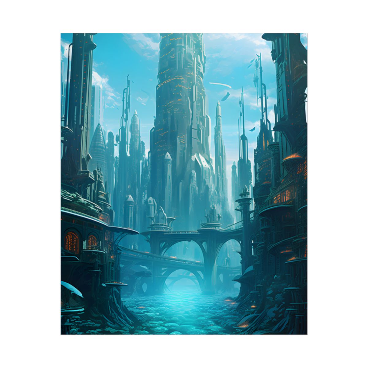 Underwater City of Tomorrow: Futuristic Metropol - Poster