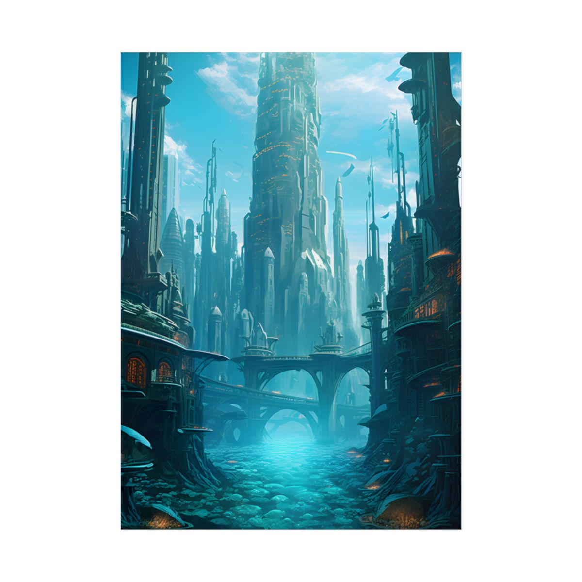 Underwater City of Tomorrow: Futuristic Metropol - Poster