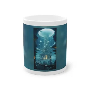 Underwater City with Glowing Domes Mug