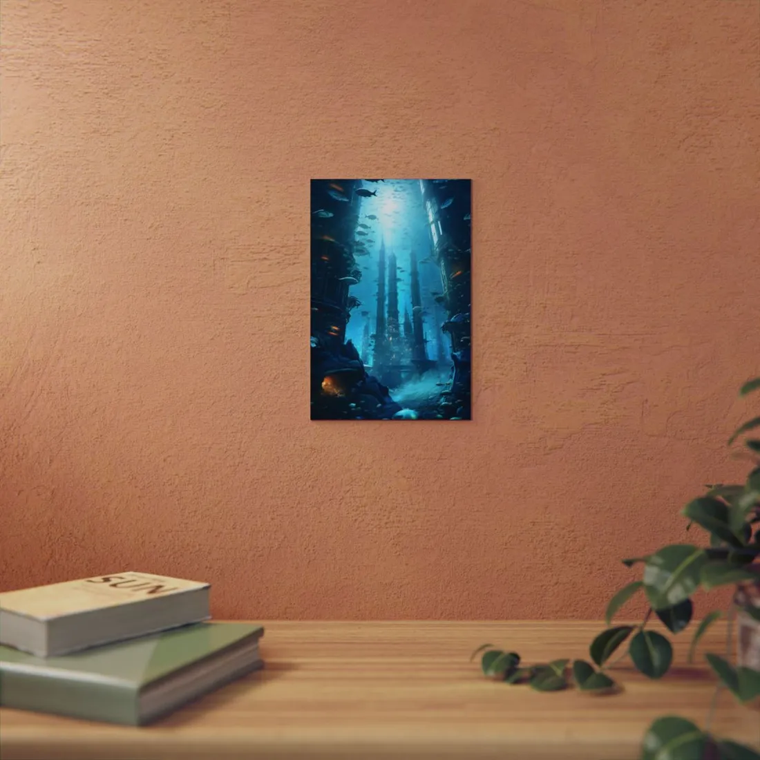 Underwater Future City: Submerged Metropol - Metal Poster