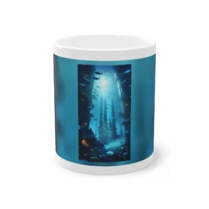Underwater Spires with Fish Schools Mug