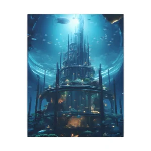 Undersea City Spires Canvas Print