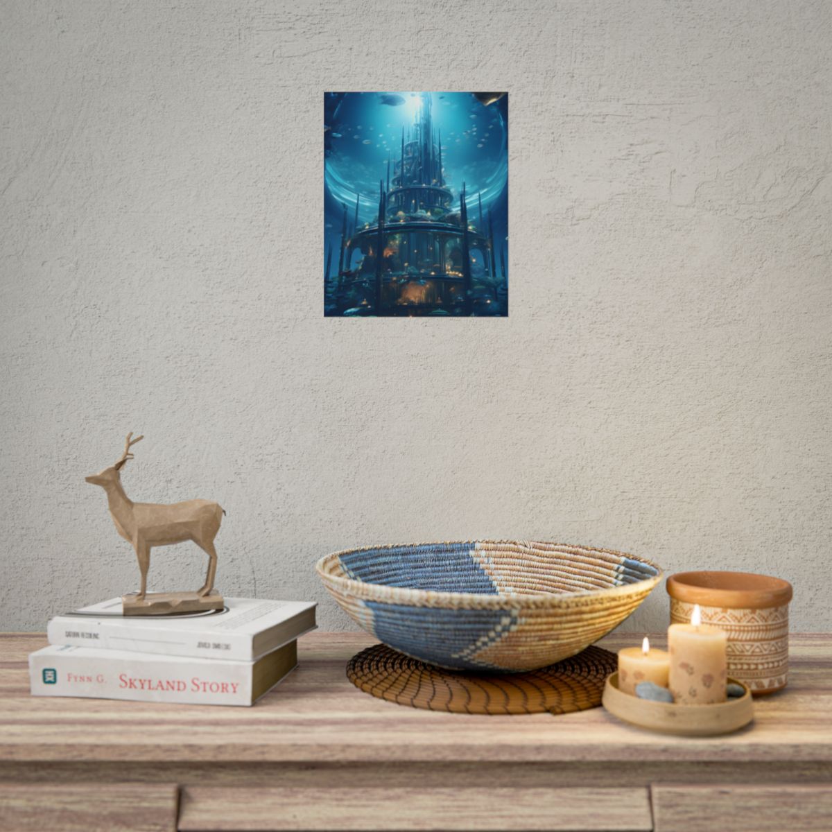 Underwater Futuristic City: Dark Aquatic Metropolis - Poster