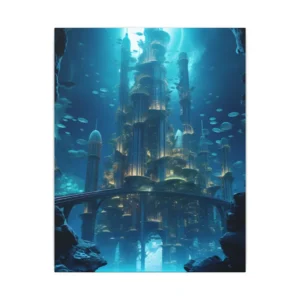 Underwater City Towers Canvas Print