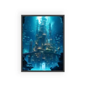 Underwater City Towers Framed Poster