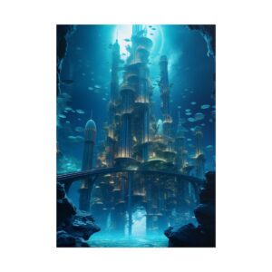 Underwater City Towers Poster