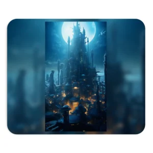 Moonlit Spired City Mouse Pad
