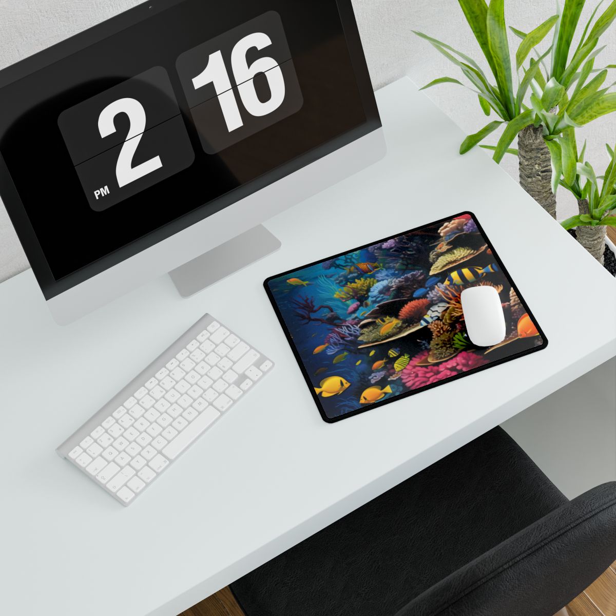 Underwater Paradise: A Sanctuary of Vibrant Marine Life - Artwork - Desk Mat