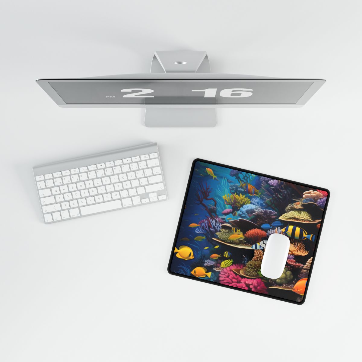 Underwater Paradise: A Sanctuary of Vibrant Marine Life - Artwork - Desk Mat