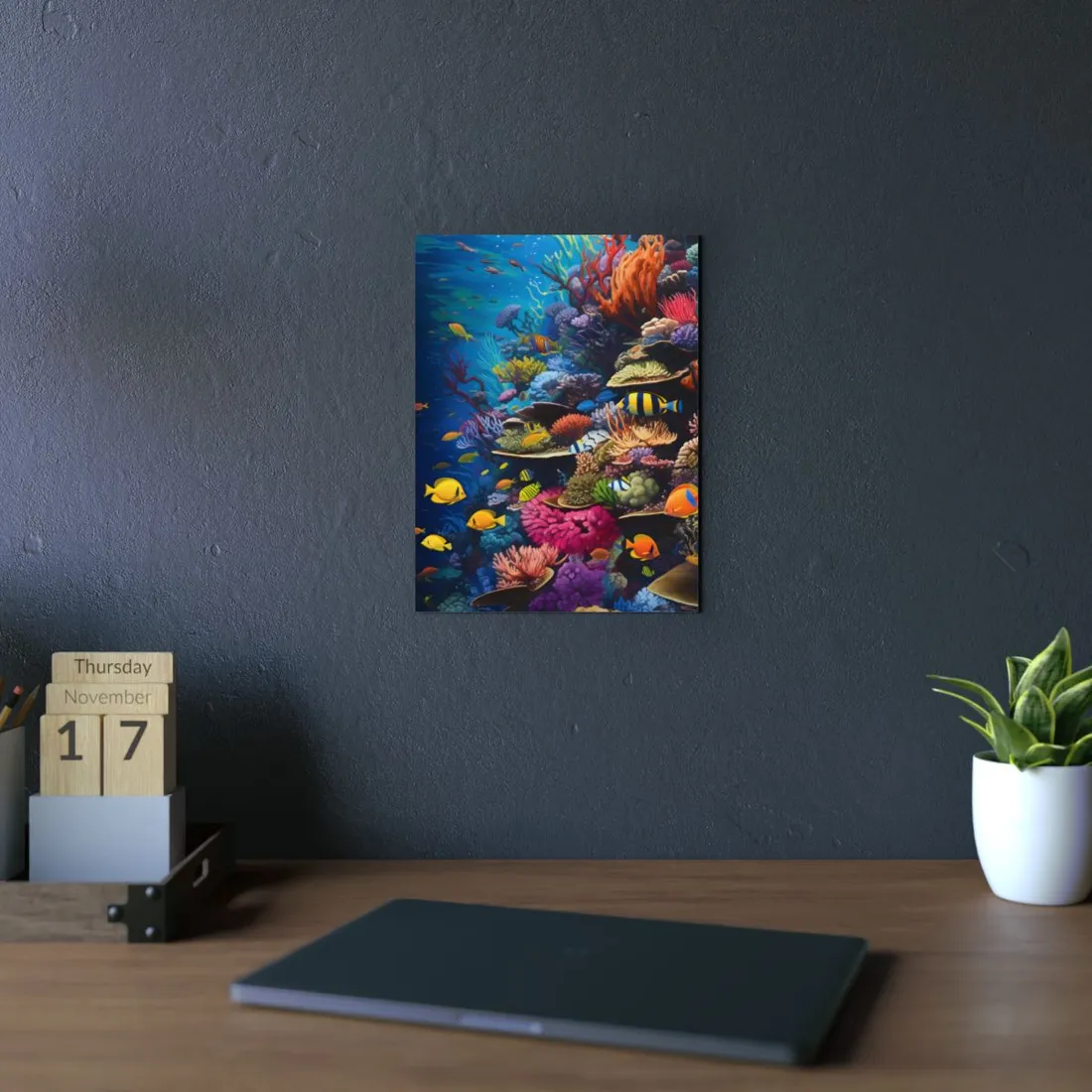 Underwater Paradise: A Sanctuary of Vibrant Marine Life - Metal Poster