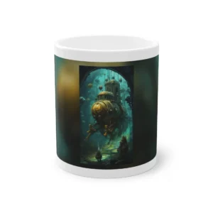 Brass Submarine with Divers Mug