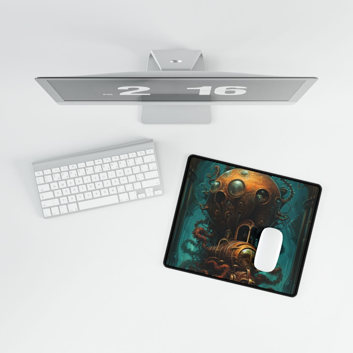 Underwater Steampunk Odyssey: A Captain Nemos Adventure - Desk Mat