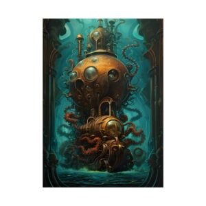 Copper Diving Bell with Tentacles Poster
