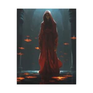 Woman in Red Robe Canvas Print