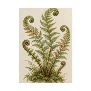 Fern Fronds with Curled Tips Poster