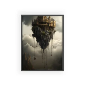 Floating Castle Island Framed Poster
