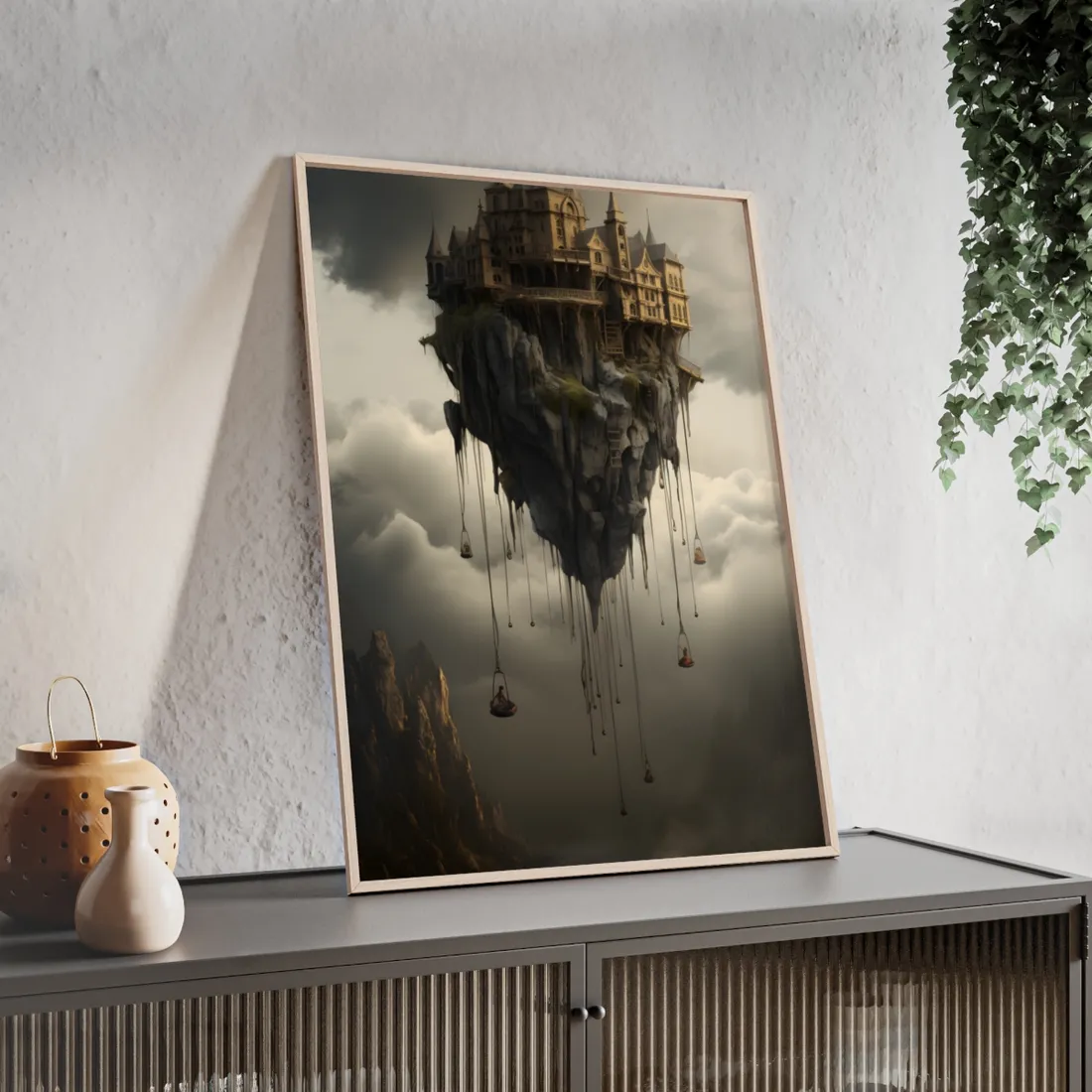 Unique Portrait: Indoor Photography with Distinctive Style - Framed Poster