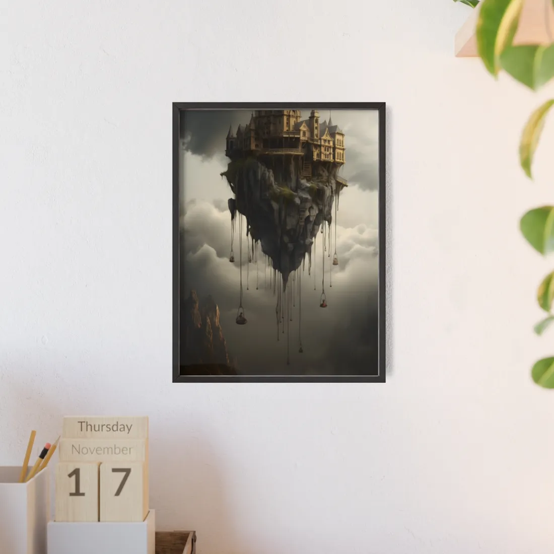 Unique Portrait: Indoor Photography with Distinctive Style - Framed Poster