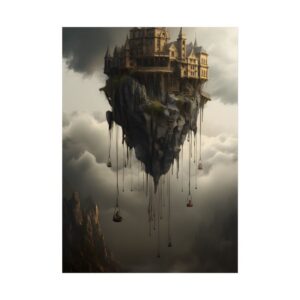 Floating Castle Island Poster