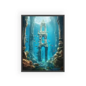 Sunken Stone Tower Framed Poster