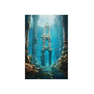 Sunken Stone Tower Metal Poster
