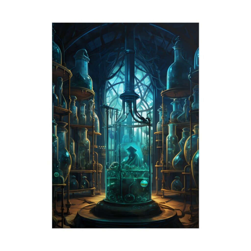 Unveiling the Secrets: Mysterious Lab Biotech Artwork - Poster