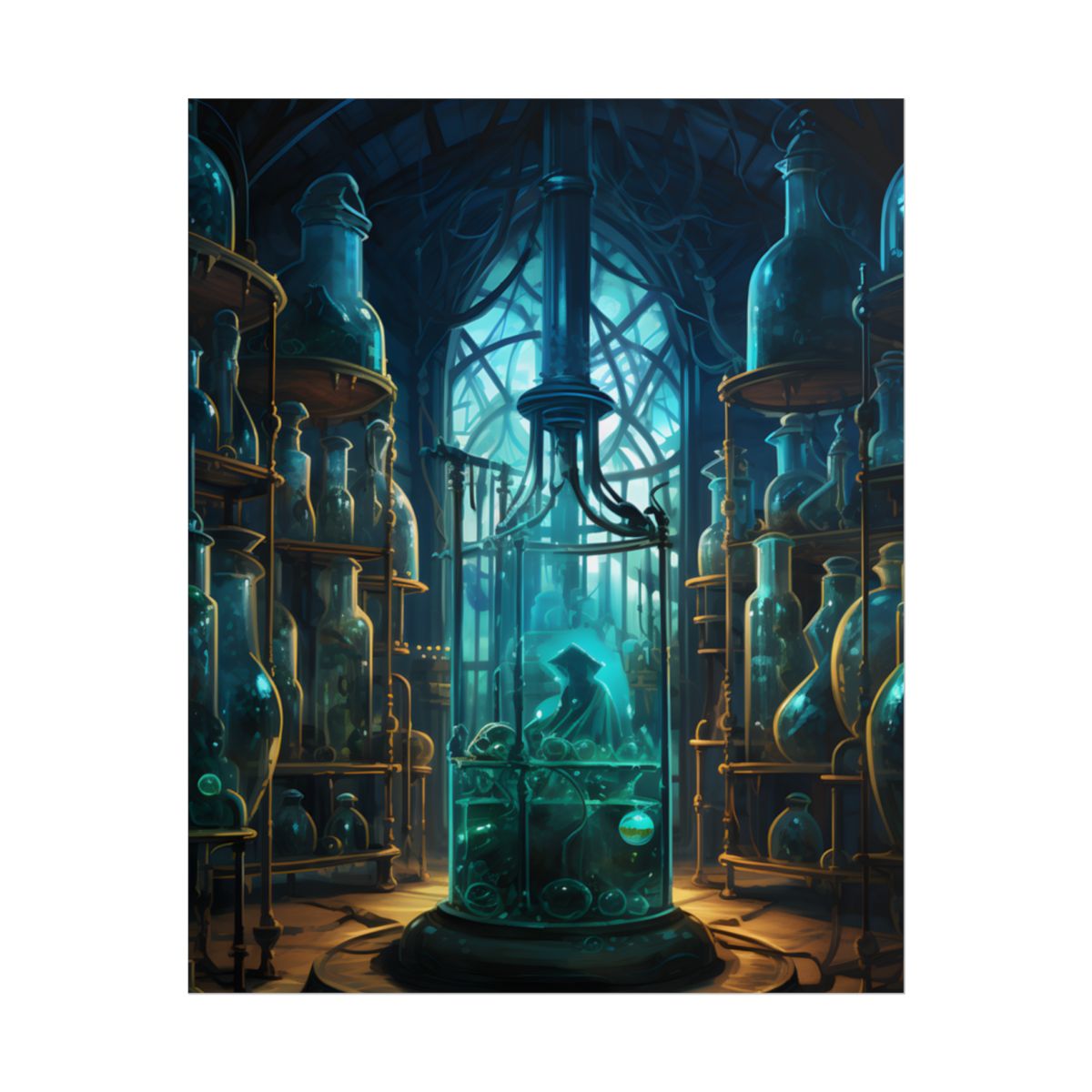 Unveiling the Secrets: Mysterious Lab Biotech Artwork - Poster