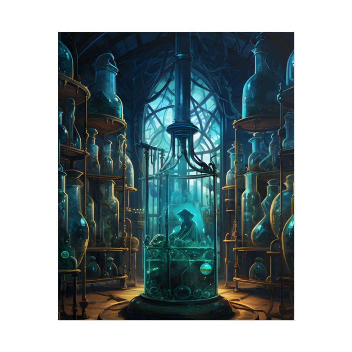 Unveiling the Secrets: Mysterious Lab Biotech Artwork - Poster