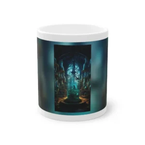 Alchemy Laboratory with Glowing Bottles Mug