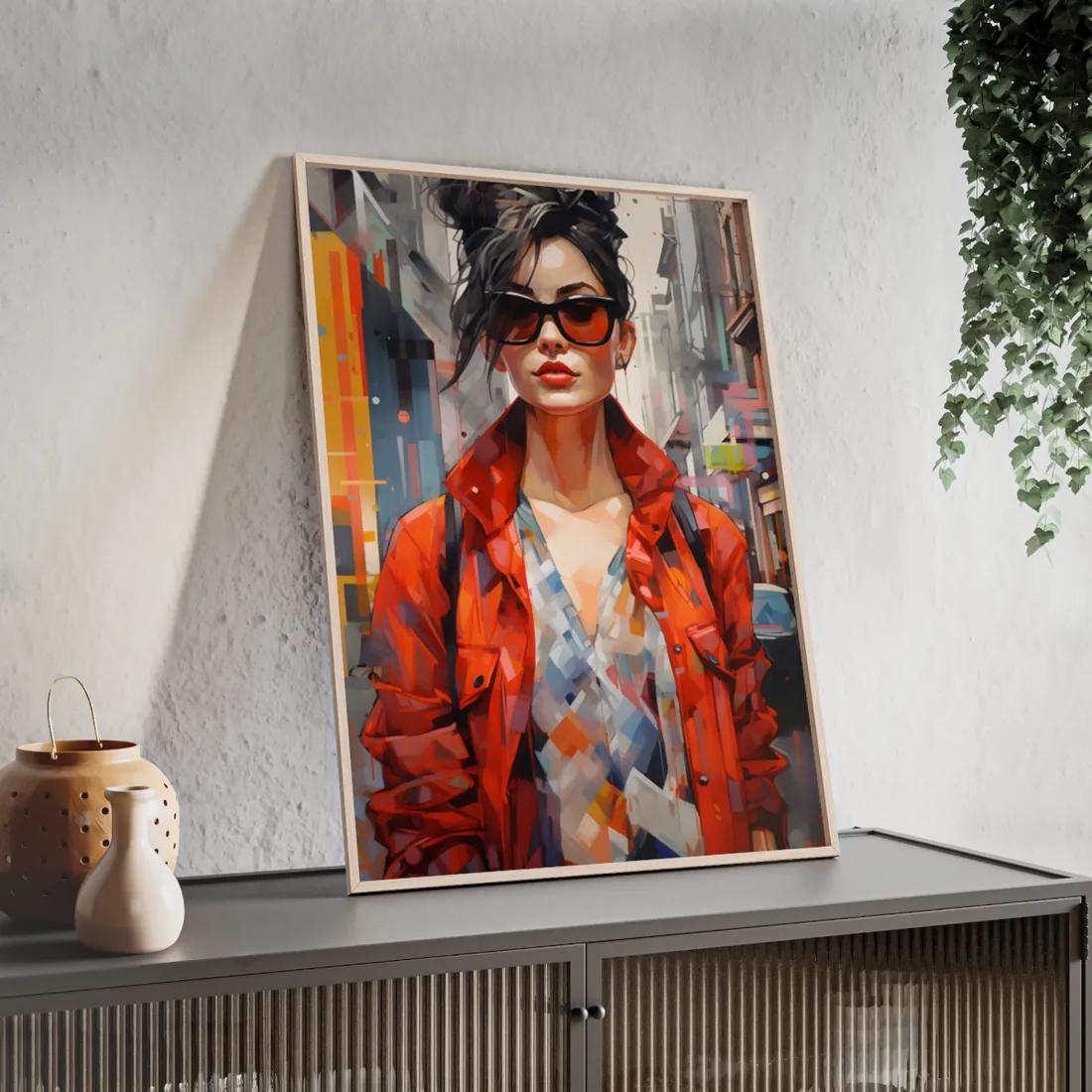 Urban City Style: Fashionista in the City - Framed Poster