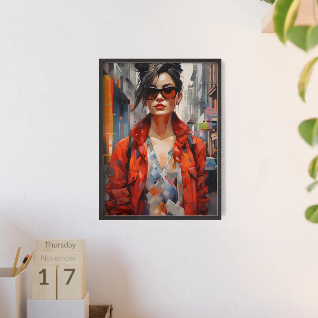 Urban City Style: Fashionista in the City - Framed Poster