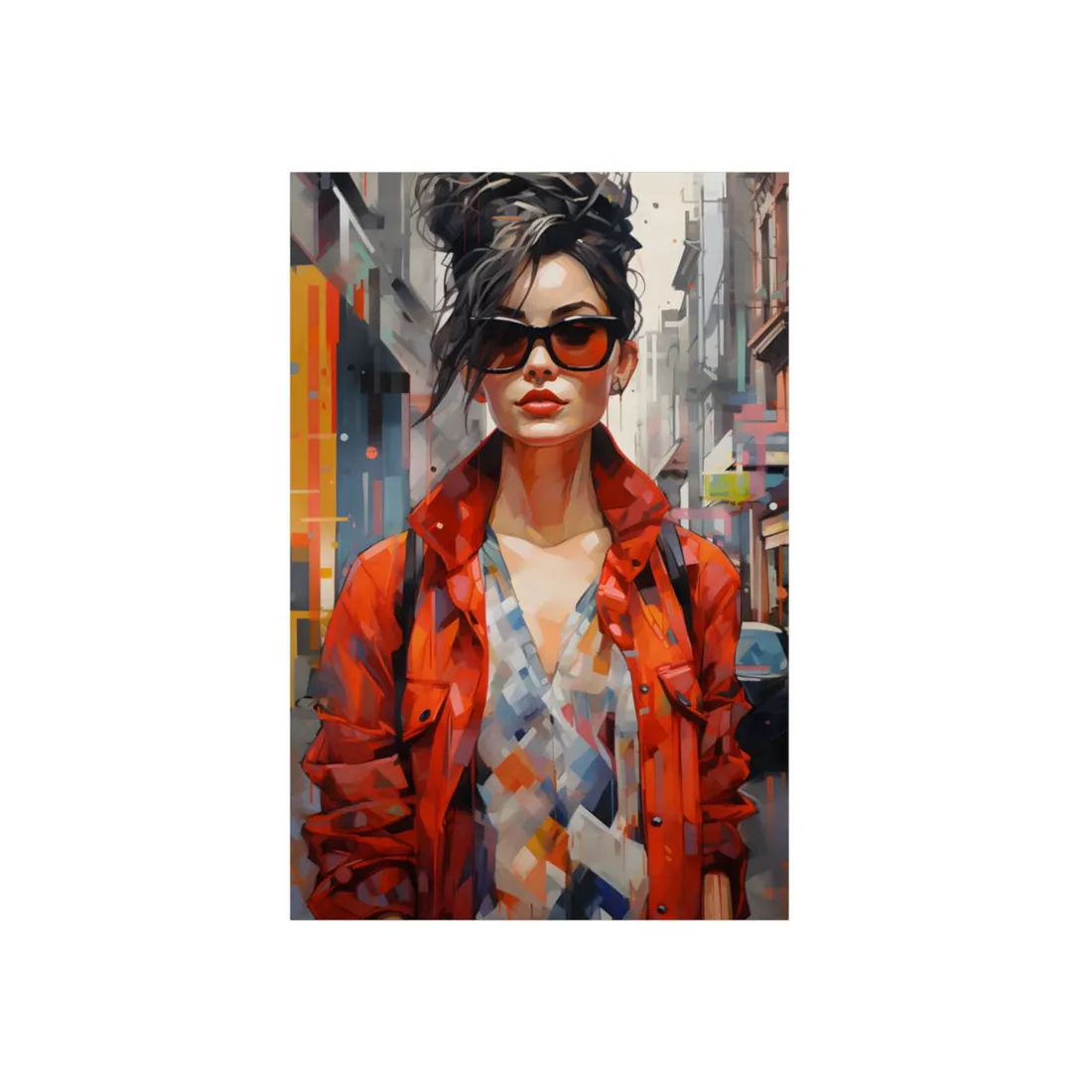Urban City Style: Fashionista in the City - Metal Poster