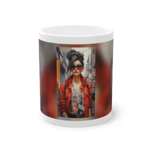 Red Jacket City Portrait Mug