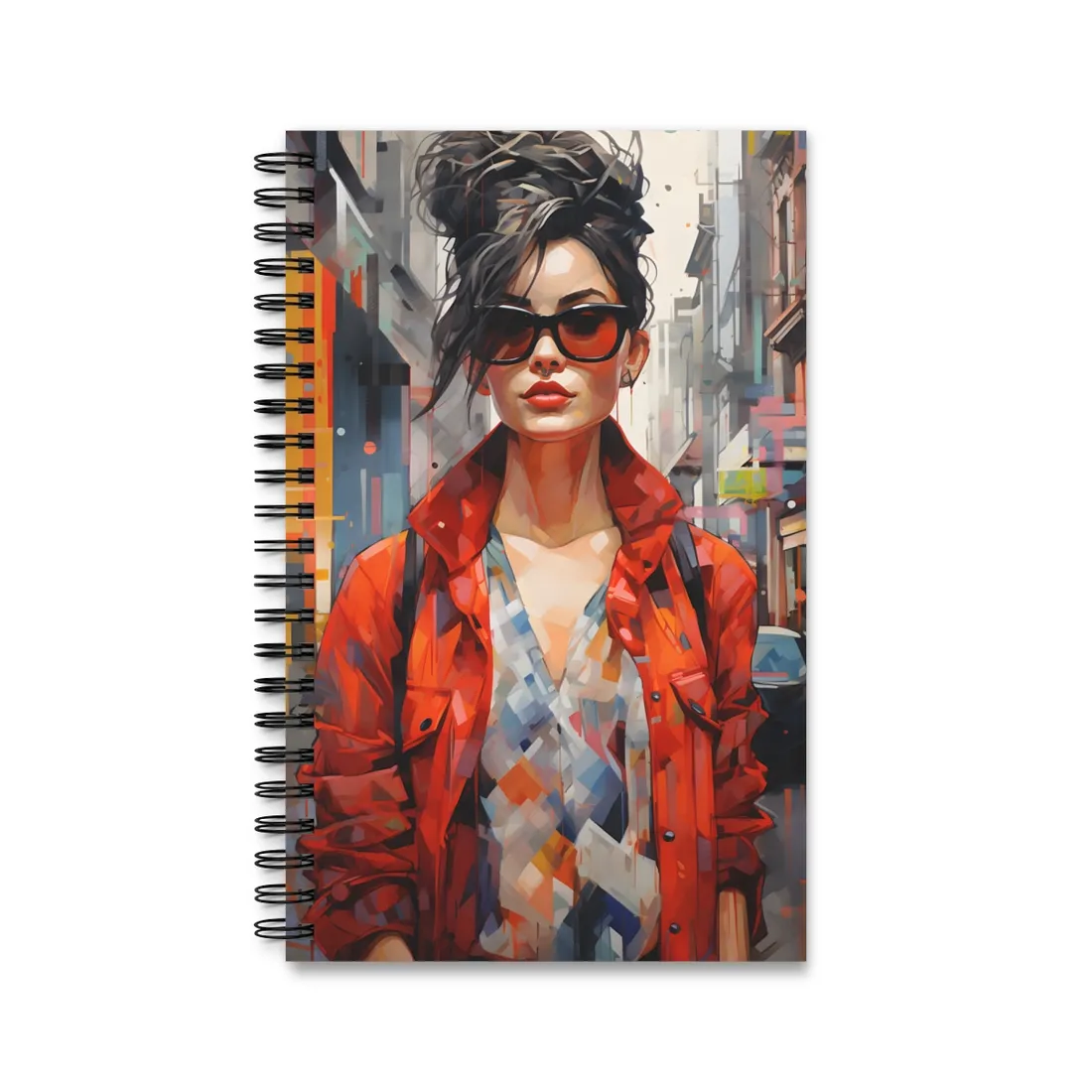 Urban City Style: Fashionista in the City - Spiral Notebook