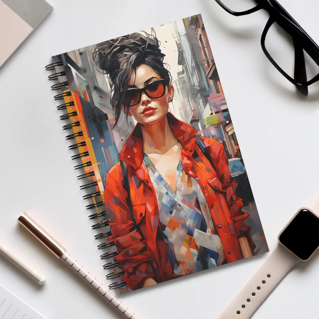 Urban City Style: Fashionista in the City - Spiral Notebook