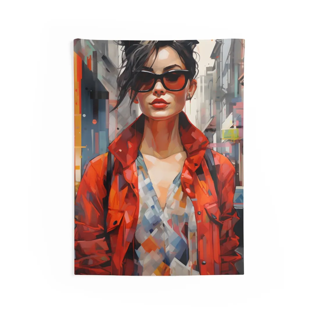 Urban City Style: Fashionista in the City - Wall Tapestry