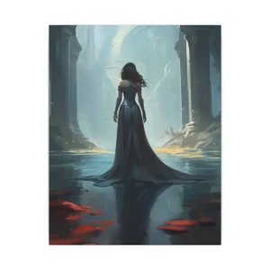 Woman in Dark Gown Canvas Print