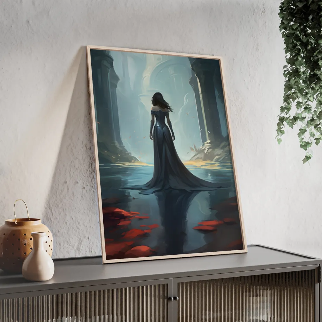 Urban Explorer: Candid Photo in City Nature - Framed Poster