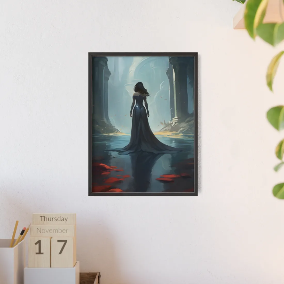 Urban Explorer: Candid Photo in City Nature - Framed Poster