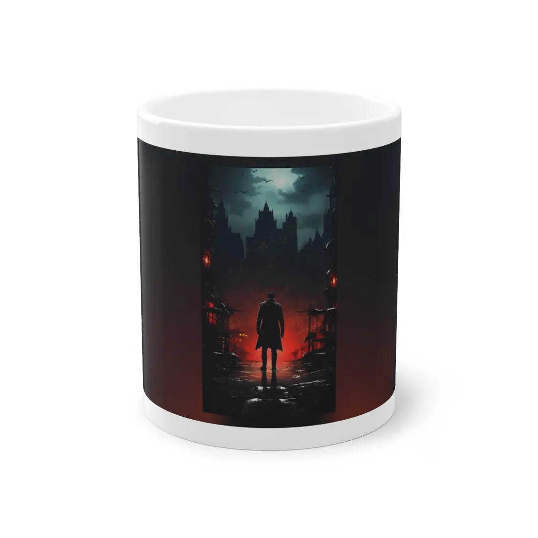 Urban Fantasy Detective: Cityscape at Dusk - Noir - Mug