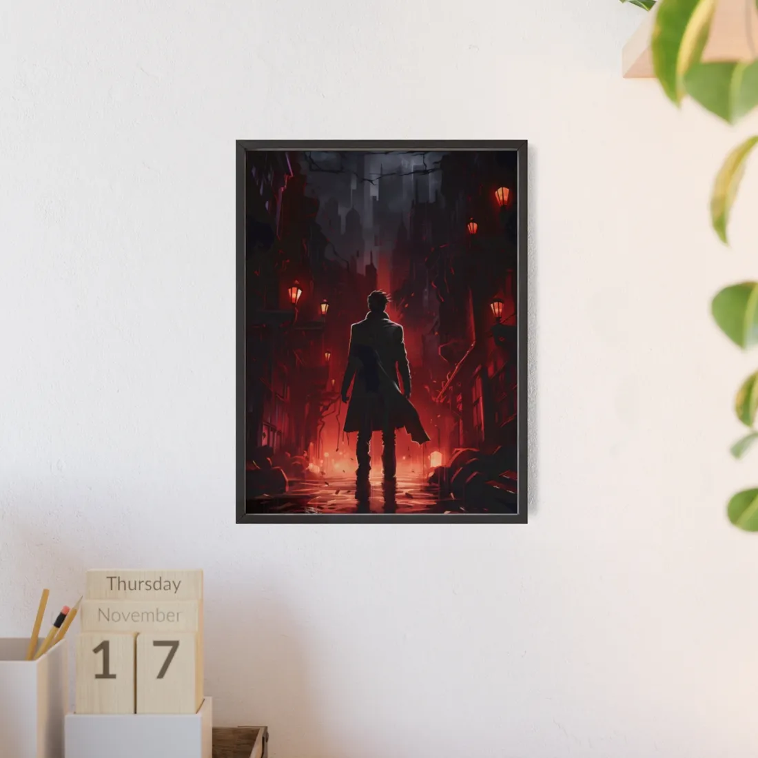 Urban Fantasy Detective: Dark City Mystery - Framed Poster