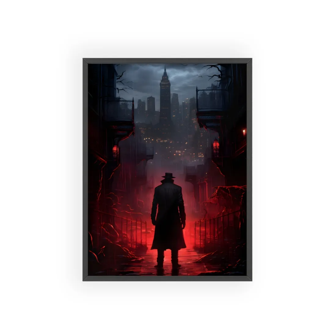 Urban Fantasy Detective: Mysterious Case - Framed Poster