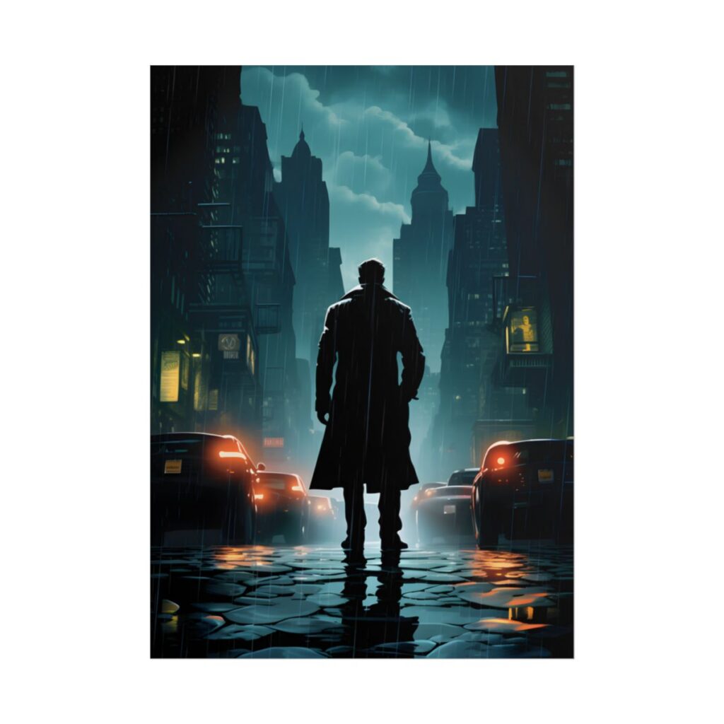 Urban Fantasy Detective: Mystery and Investigation Artwork - Poster